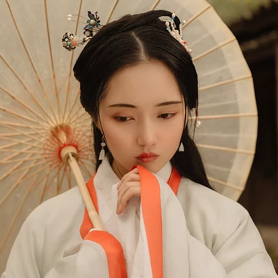 傷感思念帶傘女生頭像，唯美古風(fēng)真人頭像