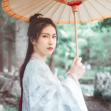 漢服情侶帶團(tuán)扇頭像，唯美古風(fēng)真人頭像