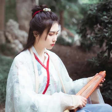 漢服情侶帶團(tuán)扇頭像，唯美古風(fēng)真人頭像