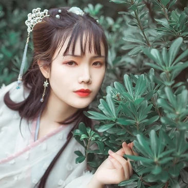 漢服情侶帶團(tuán)扇頭像，唯美古風(fēng)真人頭像