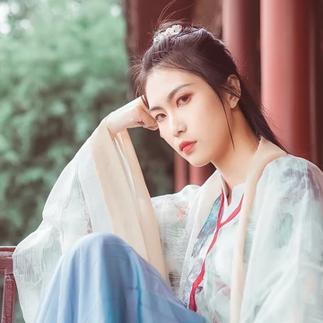 漢服情侶帶團(tuán)扇頭像，唯美古風(fēng)真人頭像