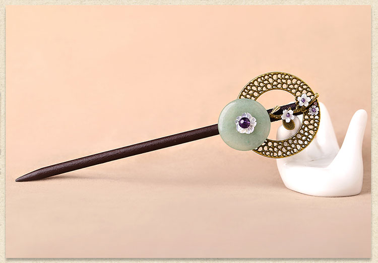 古風(fēng)發(fā)簪木簪子，家佳樂文學(xué)復(fù)古盤發(fā)頭飾