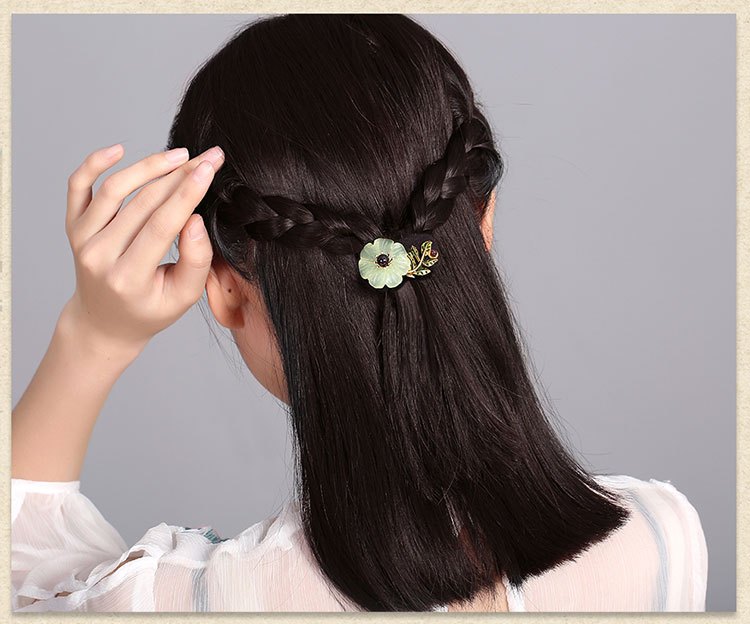 古風(fēng)小清新風(fēng)發(fā)圈，岫玉復(fù)古頭繩頭飾