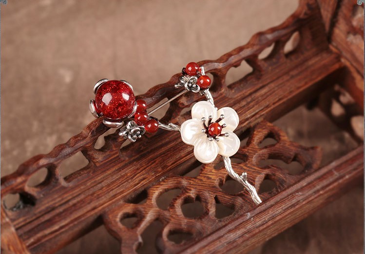 家佳樂文學(xué)貝殼花氣質(zhì)胸花胸針飾品