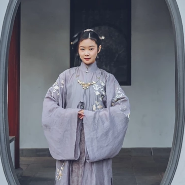 素雅灰色漢服女生頭像，唯美古風(fēng)真人頭像