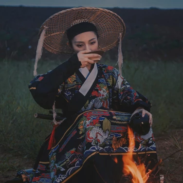 霸氣帶斗笠女生頭像，唯美古風(fēng)真人頭像