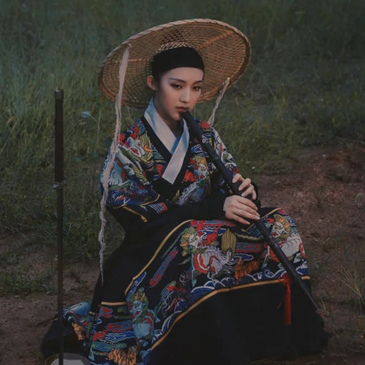 霸氣帶斗笠女生頭像，唯美古風(fēng)真人頭像