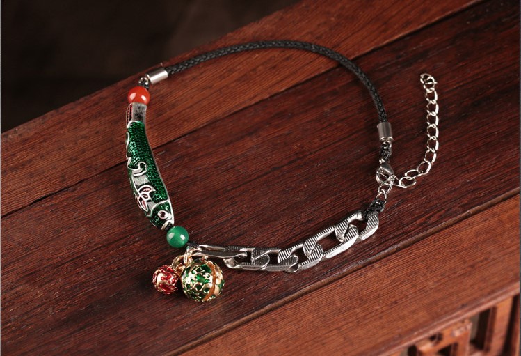 精美靈動翠魚腳鏈簡約時尚飾品