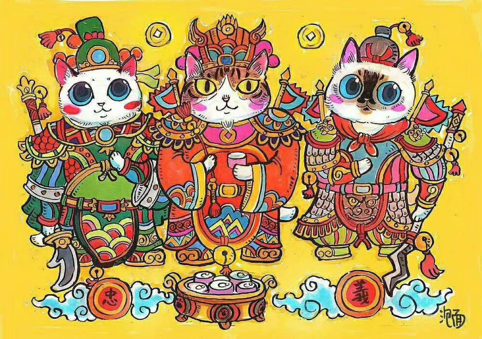 栩栩如生的年畫:六幅唯美動人的手繪年畫圖片