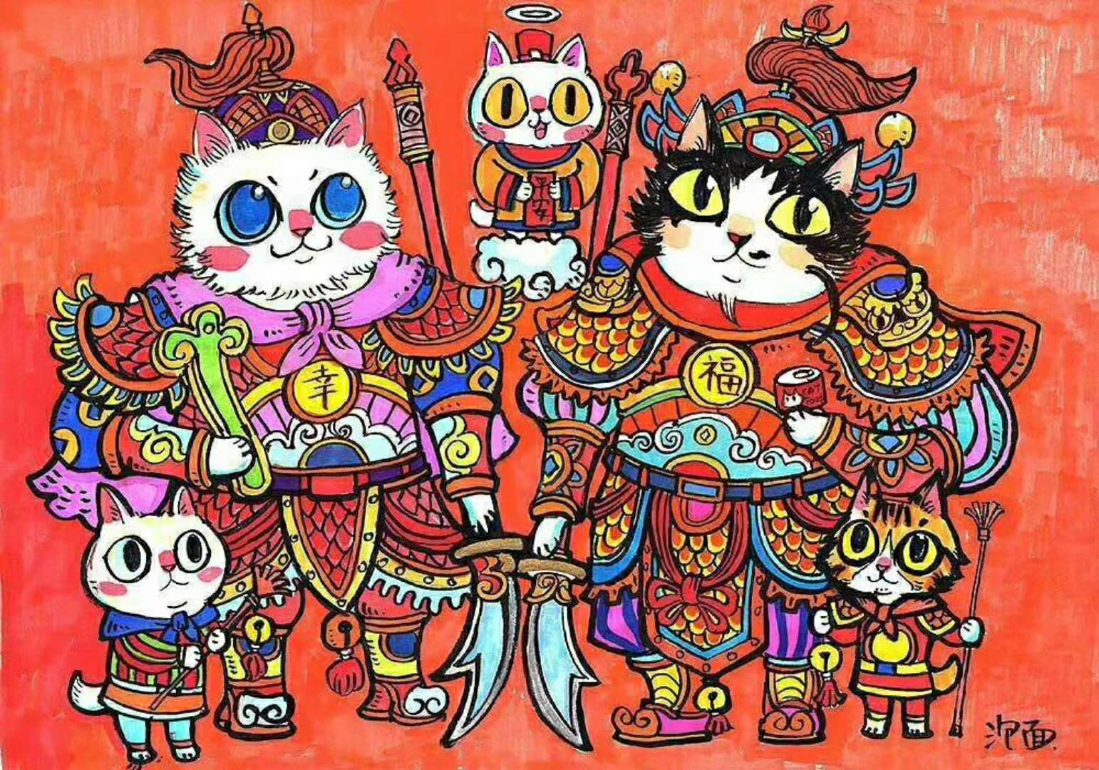 栩栩如生的年畫:六幅唯美動人的手繪年畫圖片