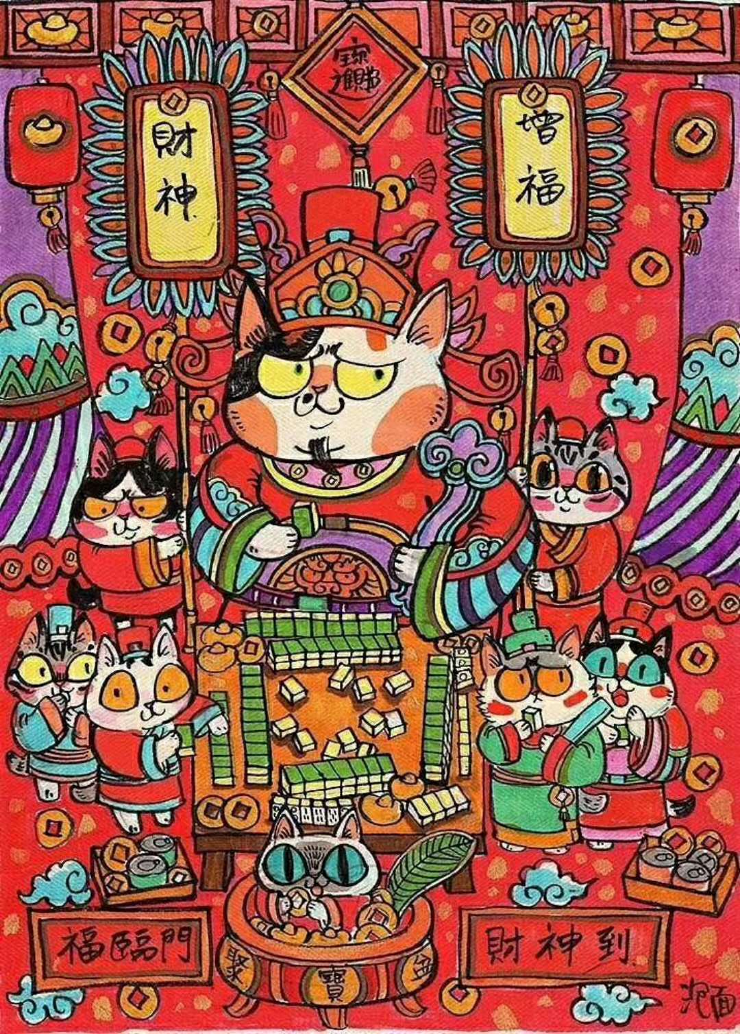 栩栩如生的年畫:六幅唯美動人的手繪年畫圖片