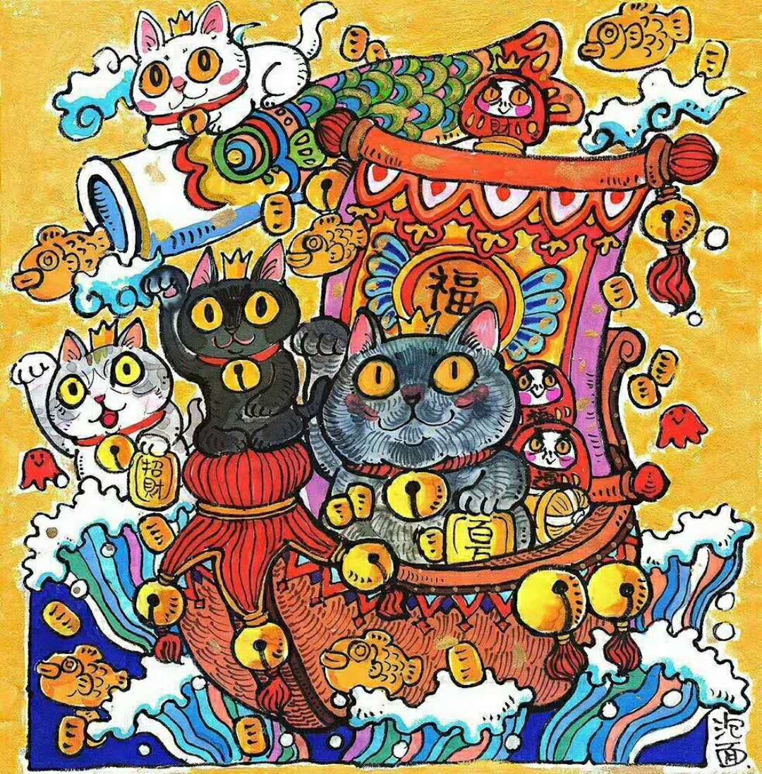 栩栩如生的年畫:六幅唯美動人的手繪年畫圖片