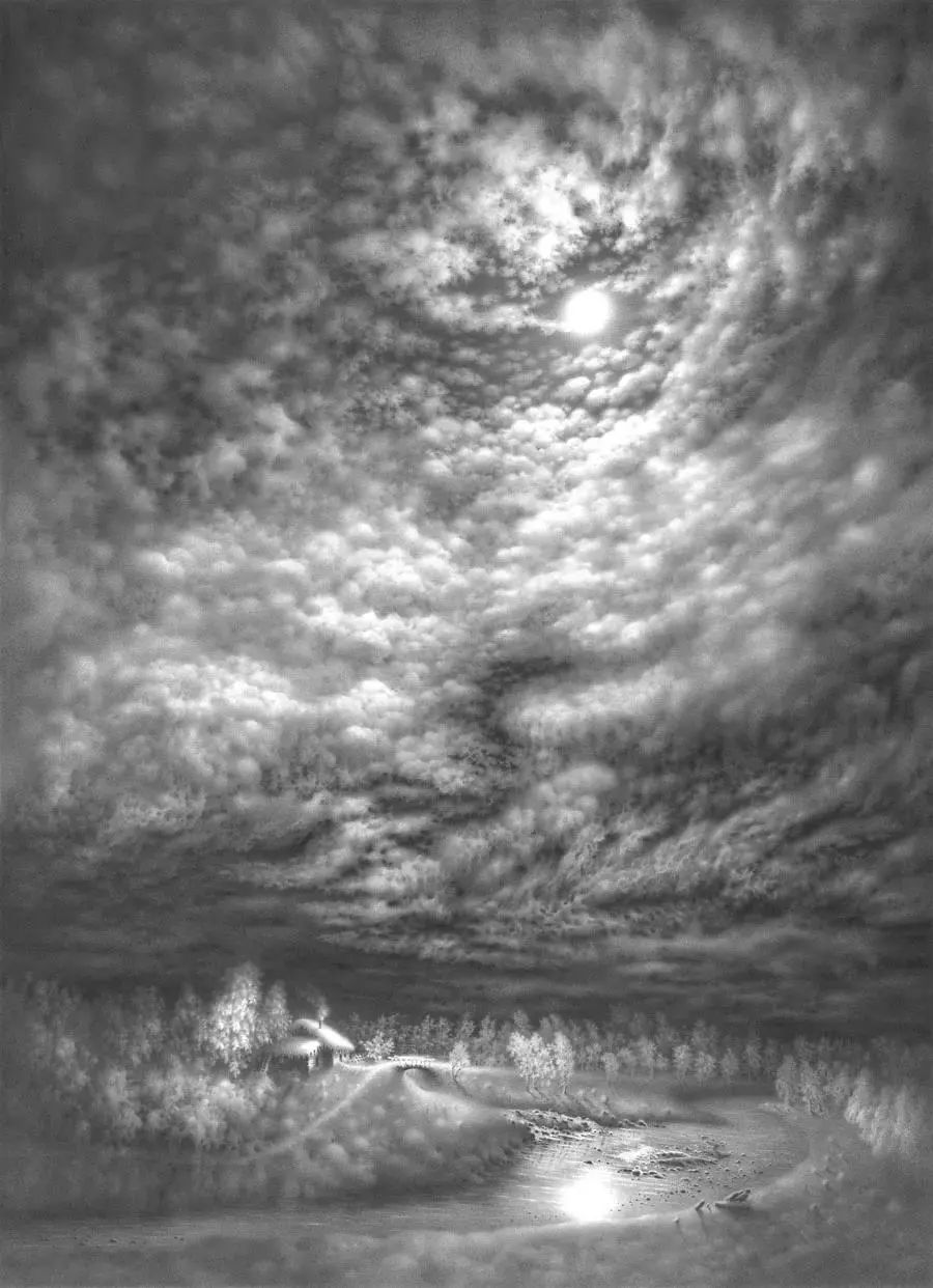 畫雪成魔黑白插畫：純粹用心把一件事反復(fù)做