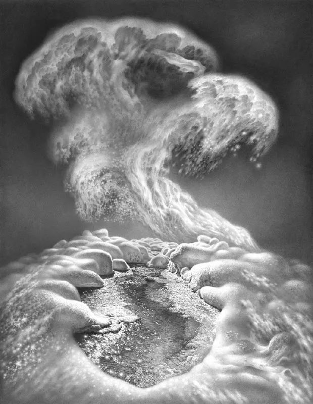 畫雪成魔黑白插畫：純粹用心把一件事反復做