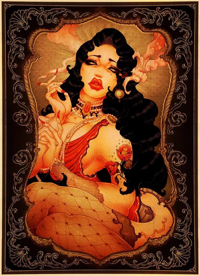 洋溢著肉欲的插畫：日本畫家筆下的東方美感！