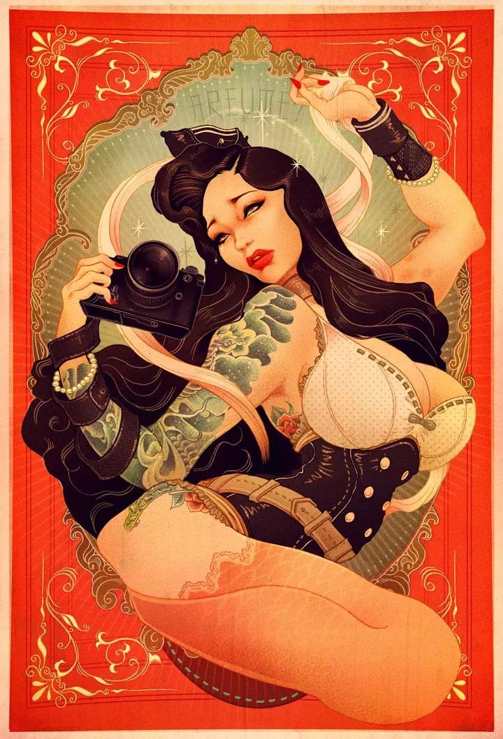 洋溢著肉欲的插畫：日本畫家筆下的東方美感！