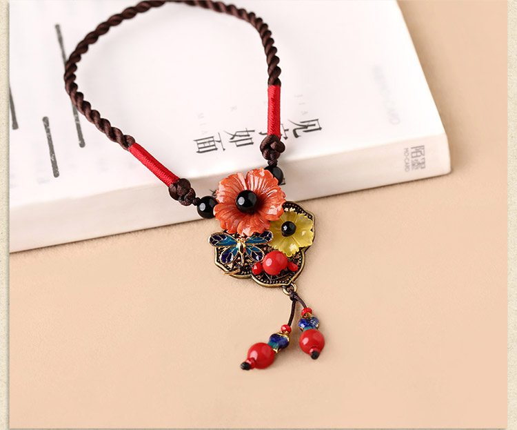 古銅紋理韻味首飾:民族風鎖骨鏈項鏈