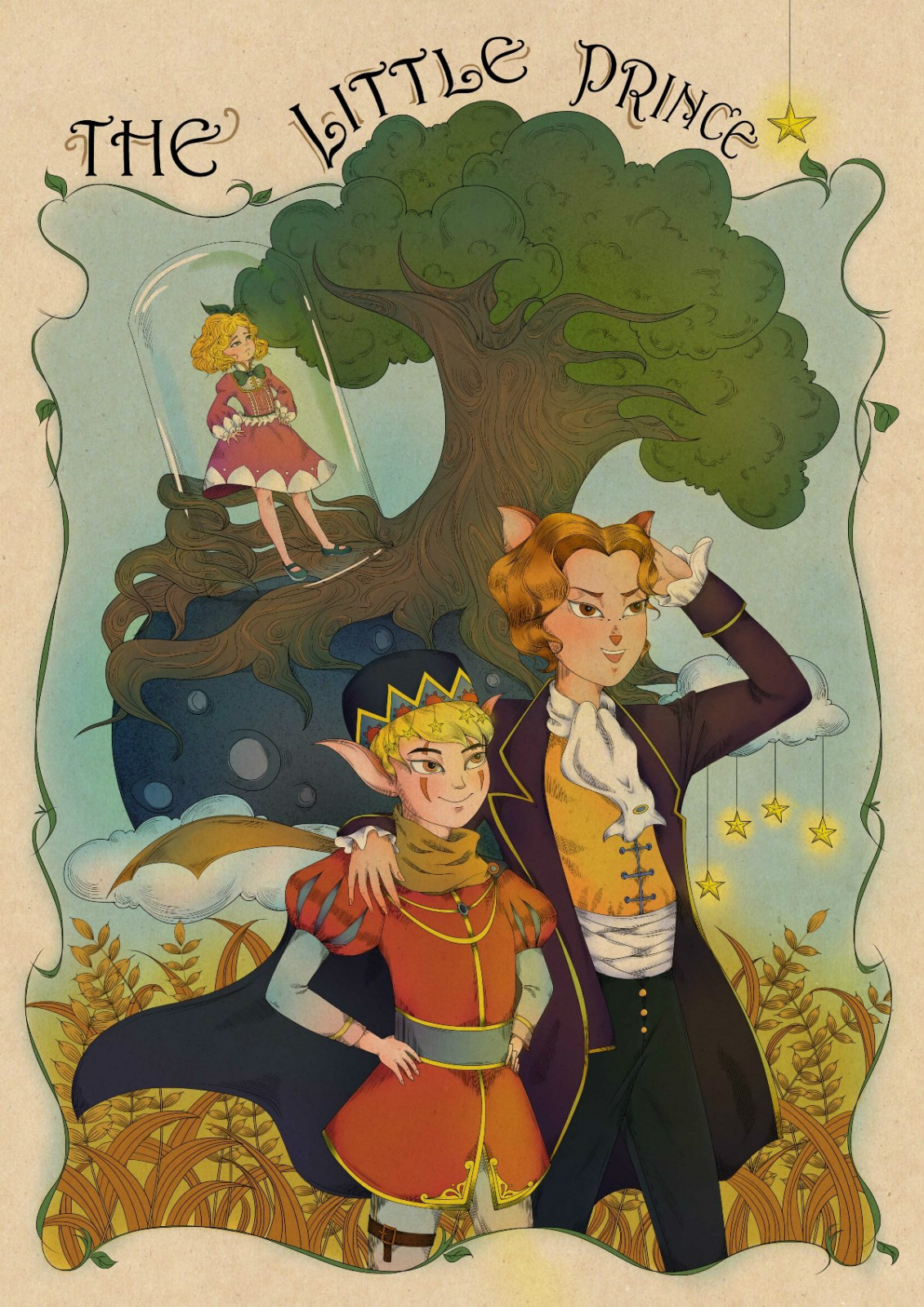 復(fù)古童話故事手繪插畫(huà)