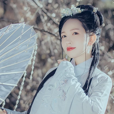 珠簾傘文藝女生頭像，唯美古風(fēng)真人頭像