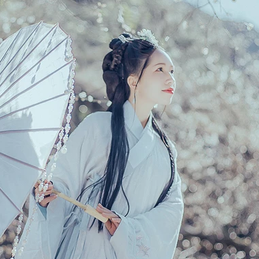 珠簾傘文藝女生頭像，唯美古風(fēng)真人頭像