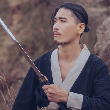 霸氣帶斗笠男生頭像，唯美古風真人頭像