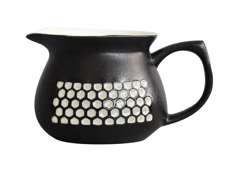 黑白蜂巢茶海，簡(jiǎn)約粗陶功夫茶具