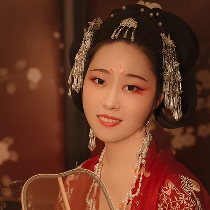 親密帶團(tuán)扇閨蜜頭像，唯美古風(fēng)真人頭像