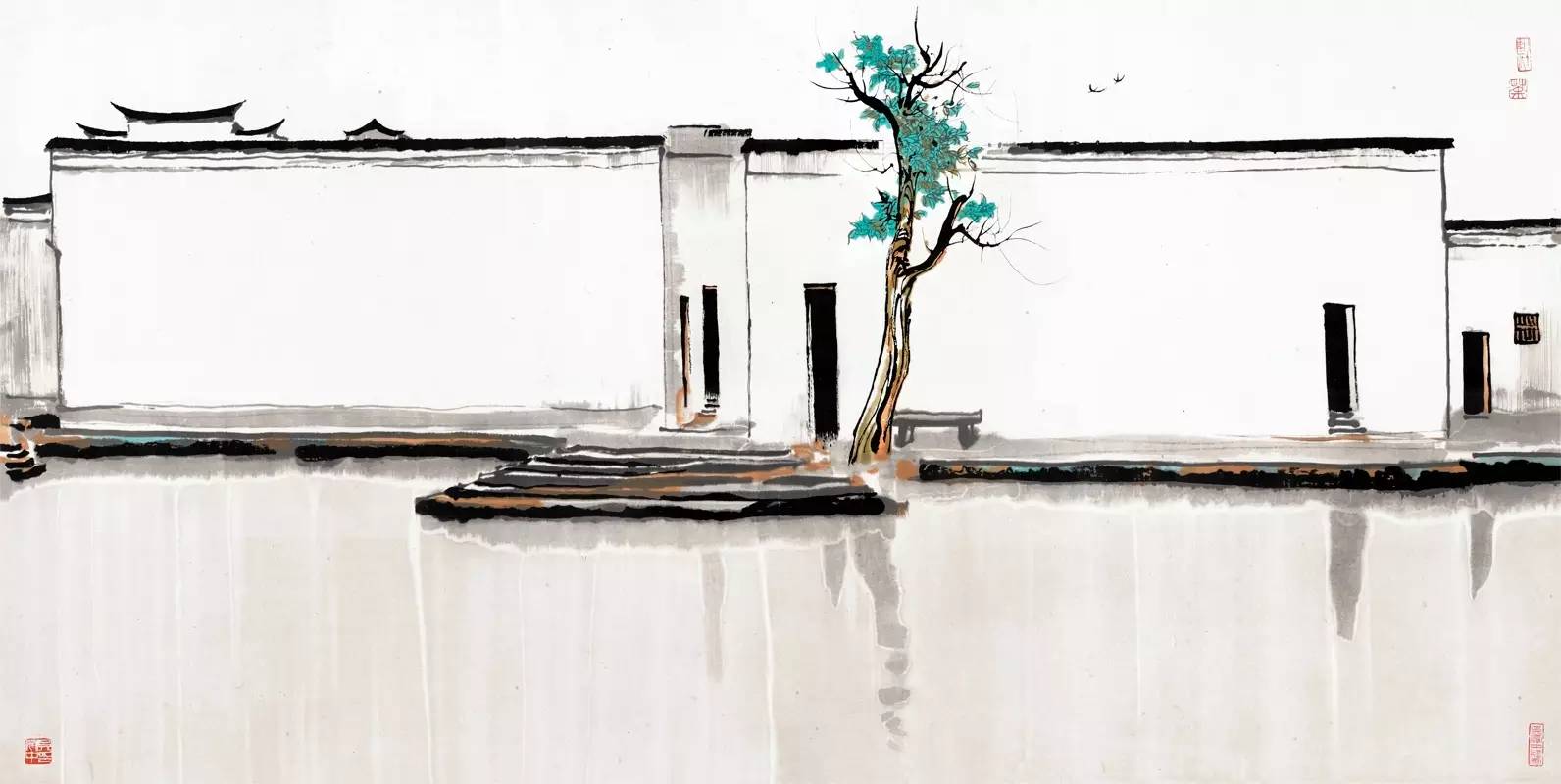 吳冠中的水墨國畫集合，中國藝術最顯眼的景觀