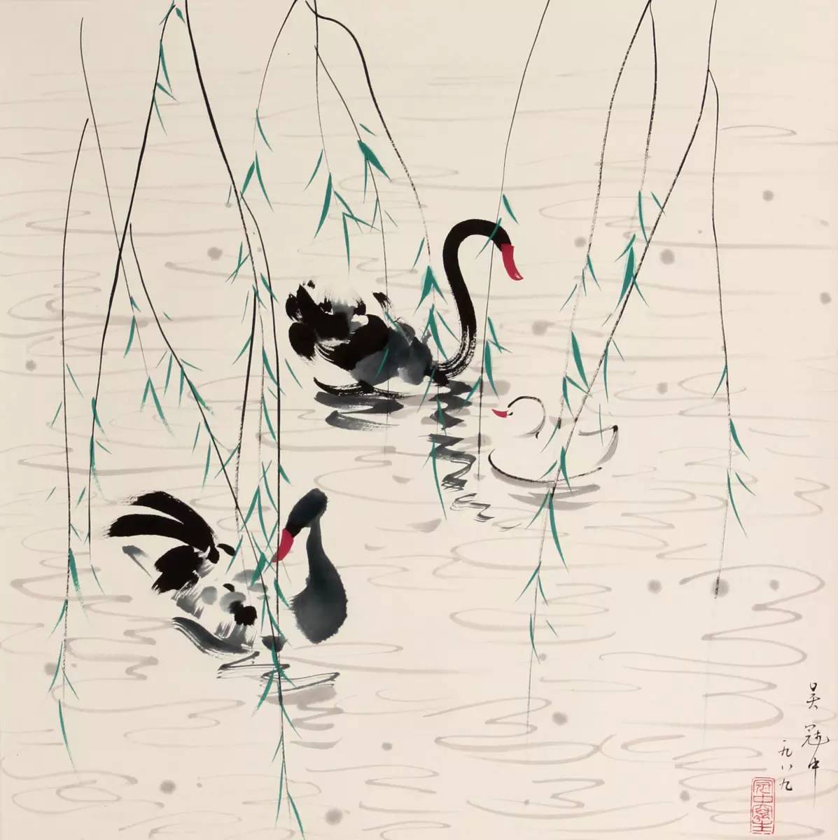 吳冠中的水墨國畫集合，中國藝術最顯眼的景觀