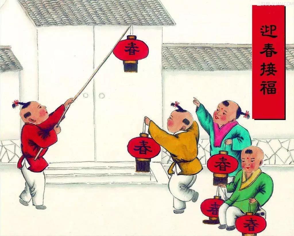 中國(guó)年畫：《古代風(fēng)俗百圖》那時(shí)候年味正濃