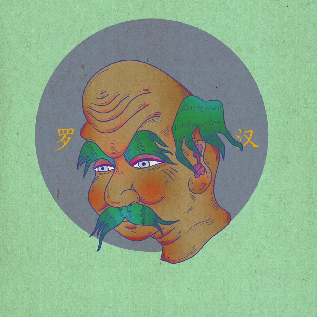 眾生相手繪插畫，風(fēng)格迥異人物頭像插畫圖片