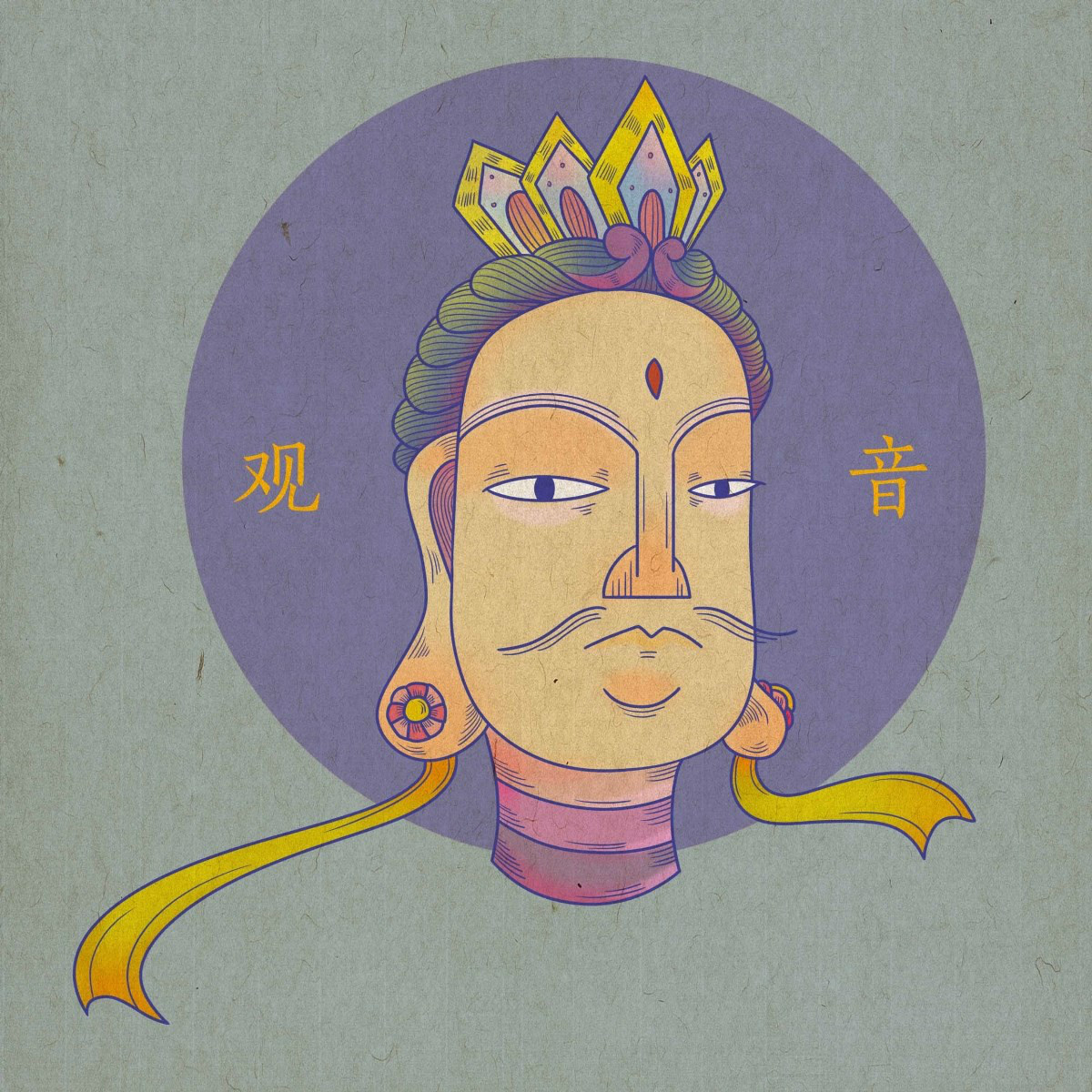 眾生相手繪插畫，風(fēng)格迥異人物頭像插畫圖片