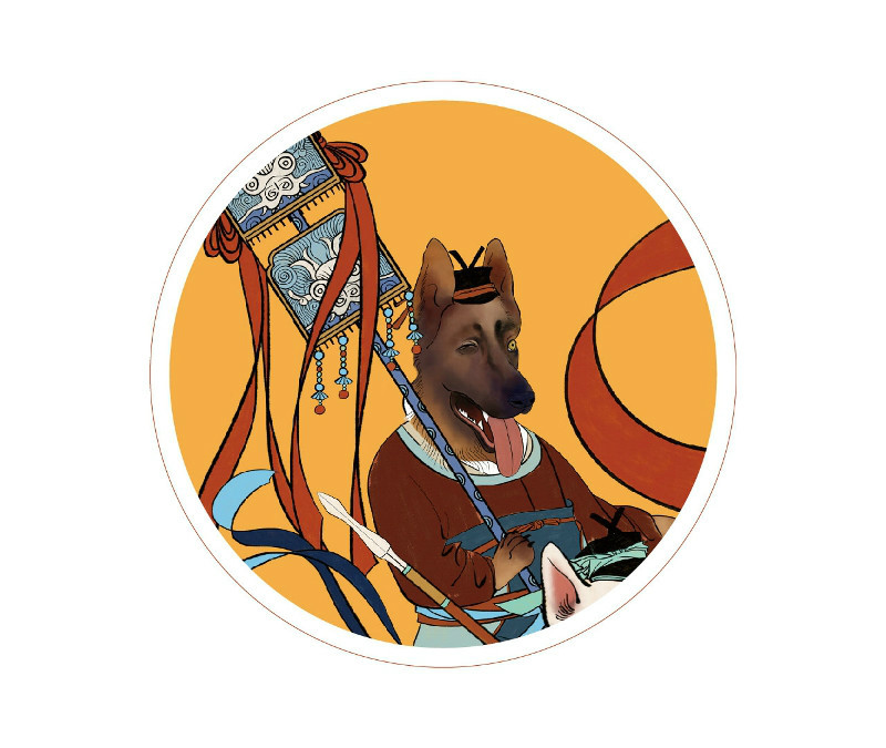 新穎風(fēng)格新年海報，狗年特色海報設(shè)計