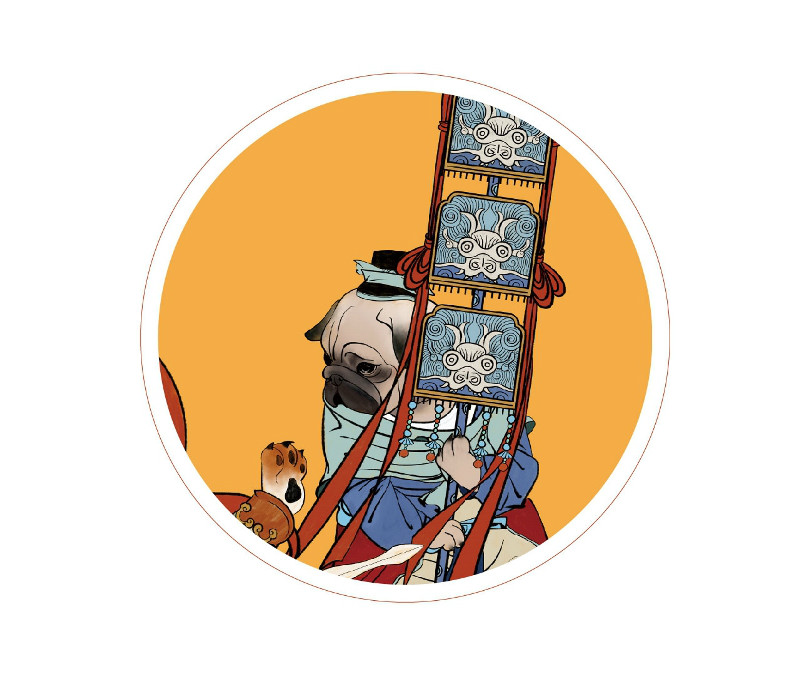 新穎風(fēng)格新年海報，狗年特色海報設(shè)計