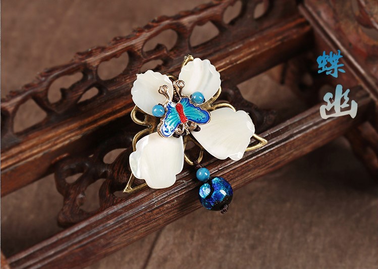 藍蝶起舞戒指，民族風個性指環(huán)首飾