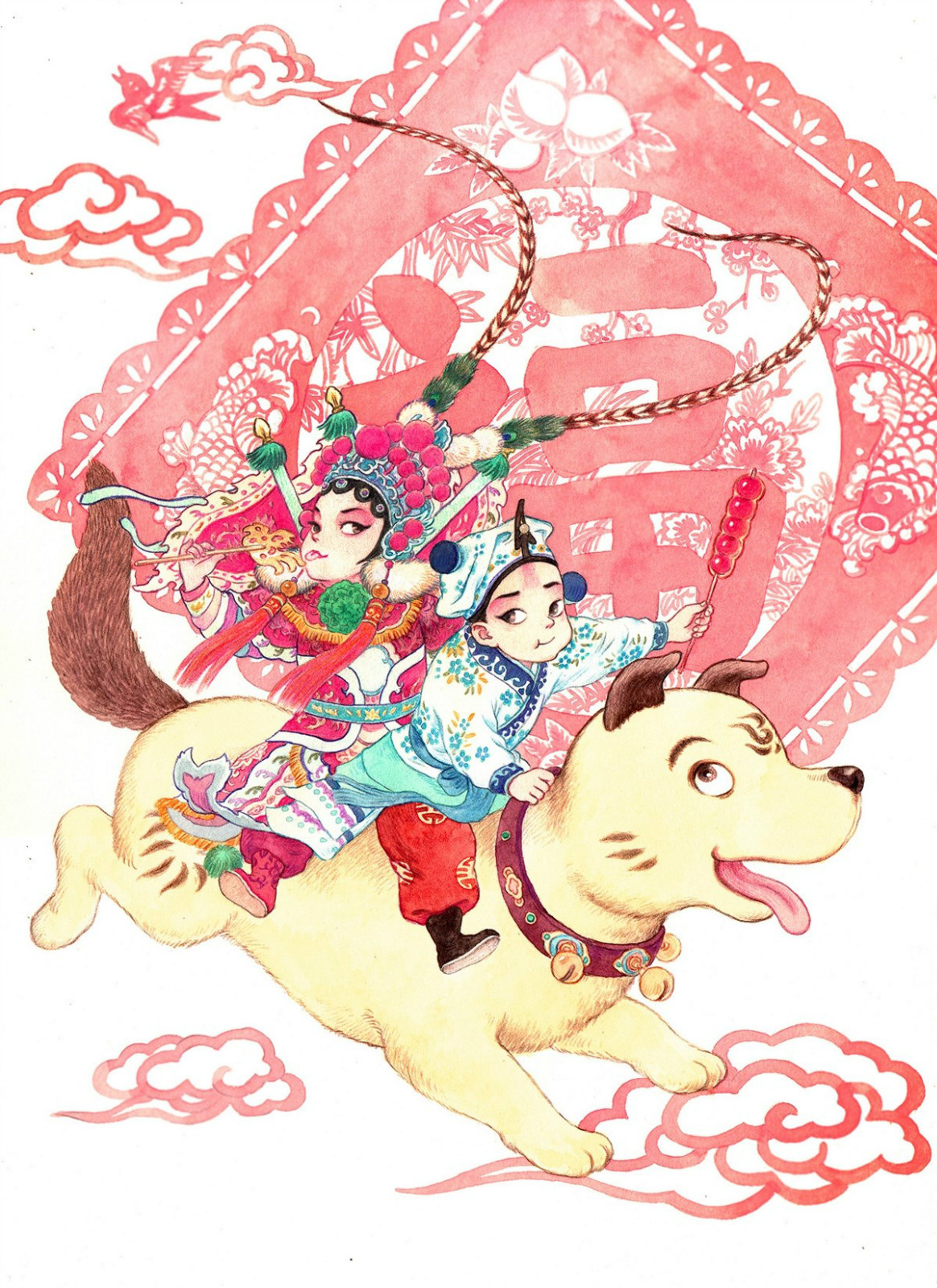 歡樂多姿的兒童世界，一組水彩兒童手繪插畫