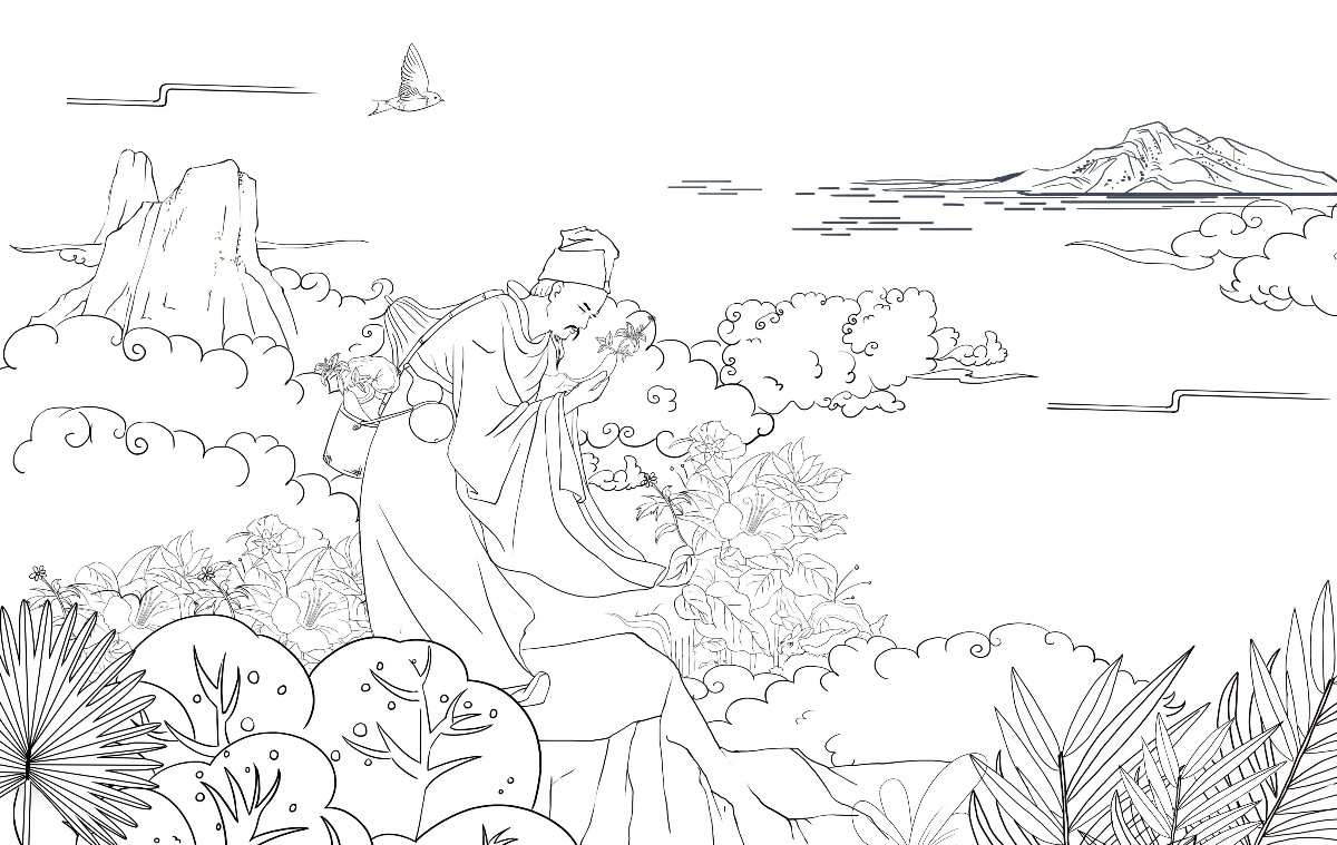 一款家佳樂文學(xué)化妝品宣傳插畫，廣告插畫設(shè)計