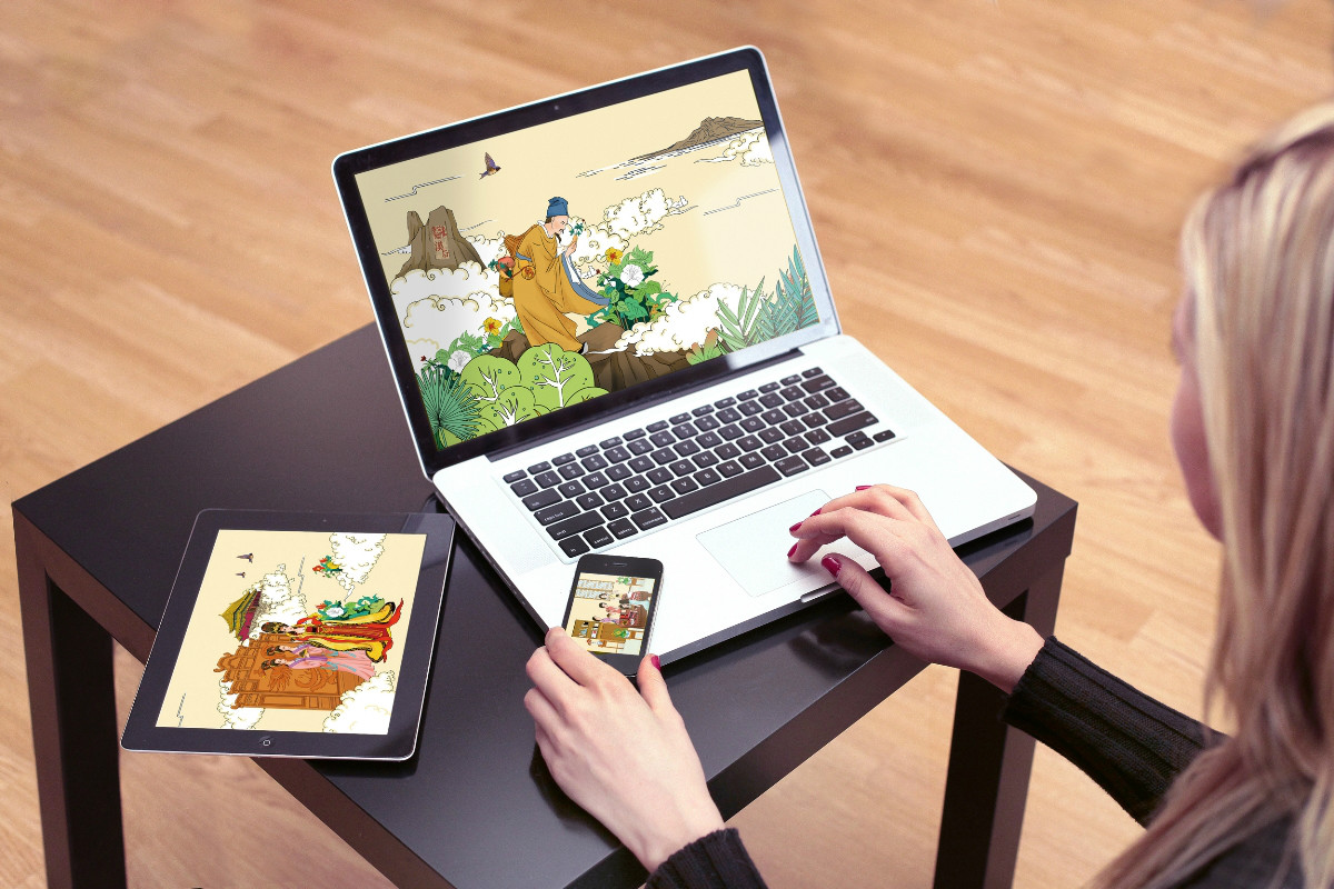 一款家佳樂文學(xué)化妝品宣傳插畫，廣告插畫設(shè)計(jì)