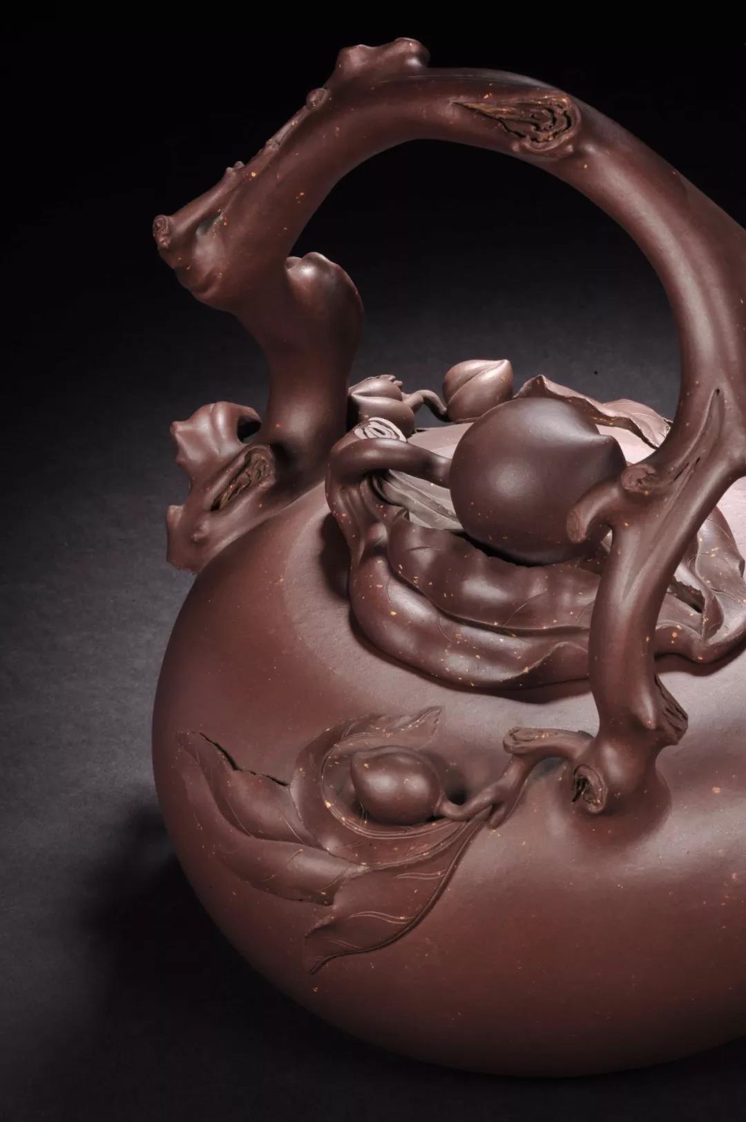 10種最美花器提梁壺，精美別致雕花紫砂壺!