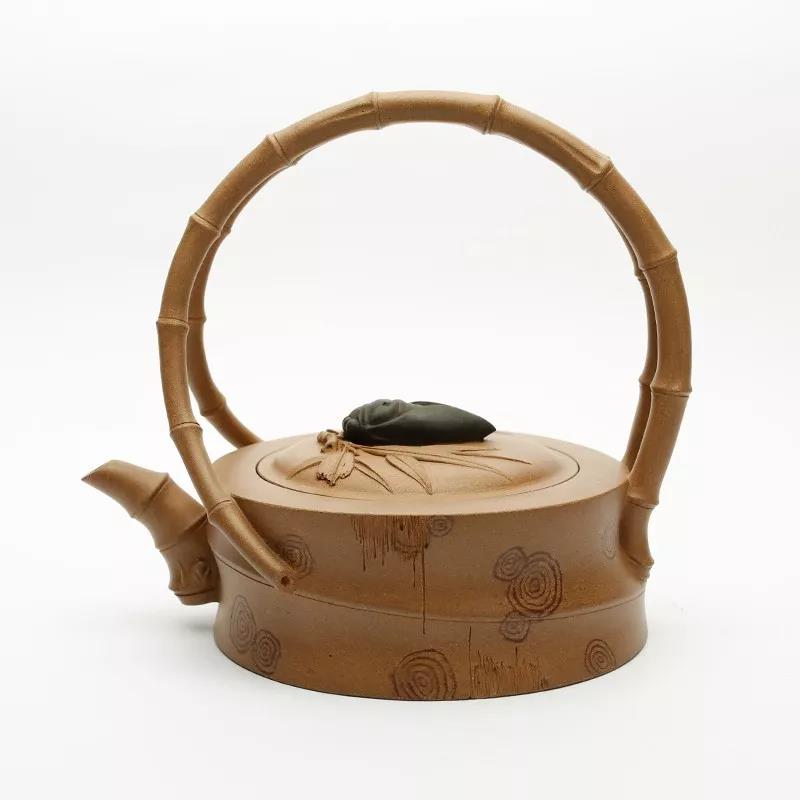 10種最美花器提梁壺，精美別致雕花紫砂壺!