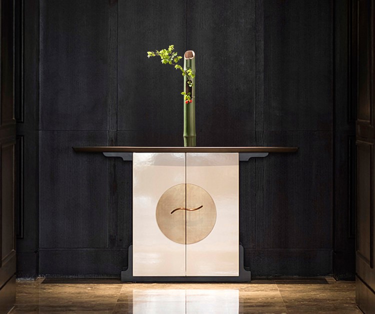 創(chuàng)意仿竹壁掛花器花藝，禪意中式插花