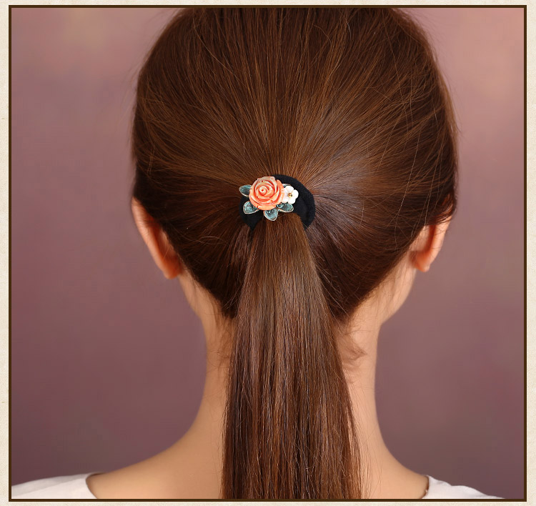 手工發(fā)圈發(fā)飾，簡約時尚花朵頭飾