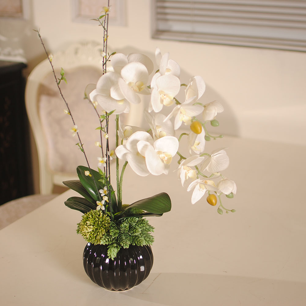 水清新中式蝴蝶蘭花藝，新中式花藝插花