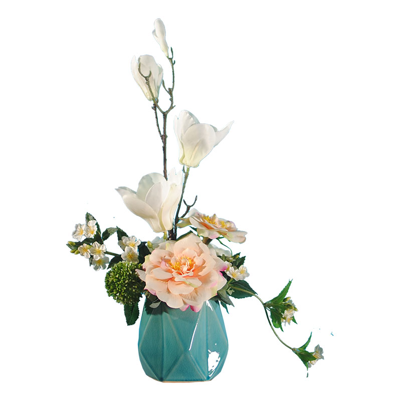 清雅浪漫玉蘭花花藝，浪漫梨花中式插花