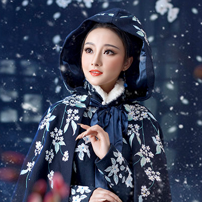 優(yōu)雅賞雪帶傘女生頭像，唯美古風(fēng)真人頭像