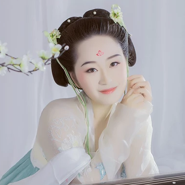 清新淡藍(lán)文藝女生頭像，唯美古風(fēng)真人頭像