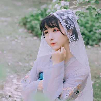 清新可愛瓊花女生頭像，唯美古風真人頭像