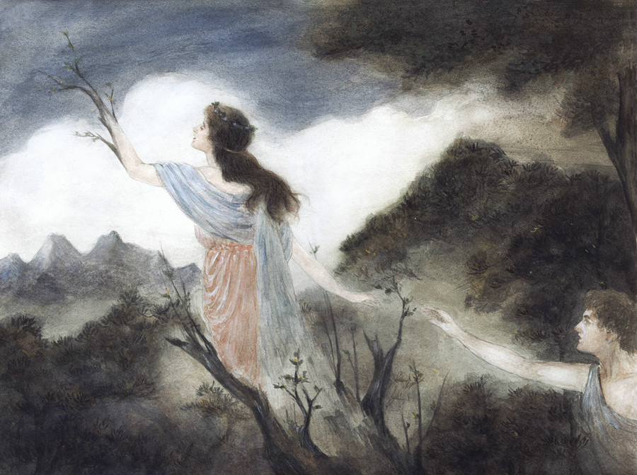 東方韻味女孩·手繪彩鉛插畫(huà)欣賞