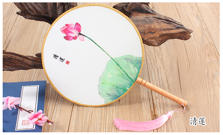 花卉圖案家佳樂文學團扇：16款古典雙面花卉團扇