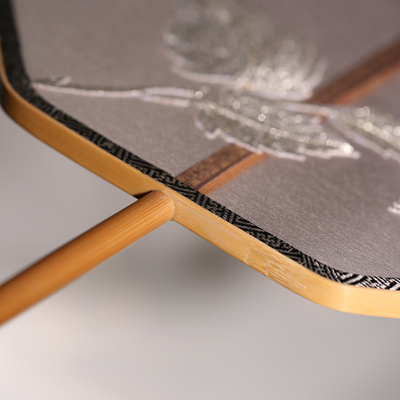 古典白色雪花團扇，家佳樂文學繡花宮扇扇子